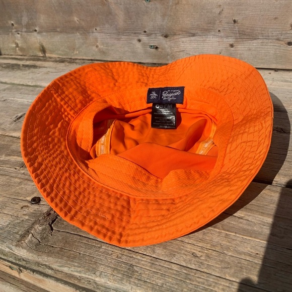 💛 Original Penguin Orange Bucket Hat - One Size Fits Most - Picture 4 of 6